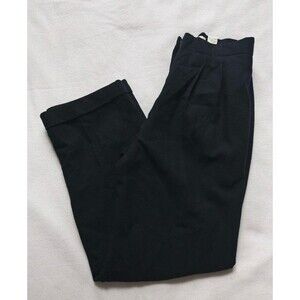 VTG 90s Lord & Taylor Womens Size 4 Black Wool Pleated Dress Pants Trousers